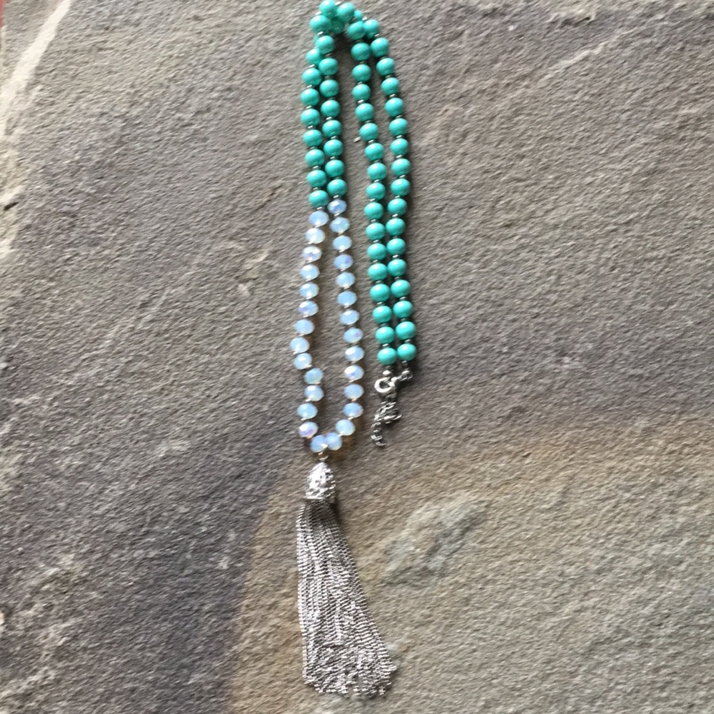 Long beaded necklace